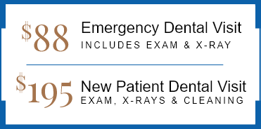 $88 Emergency Visit / $195 New Patient Special stamp